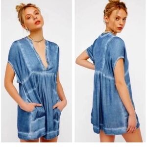 FREE PEOPLE blue ROWAN  Dress SZ SMALL P